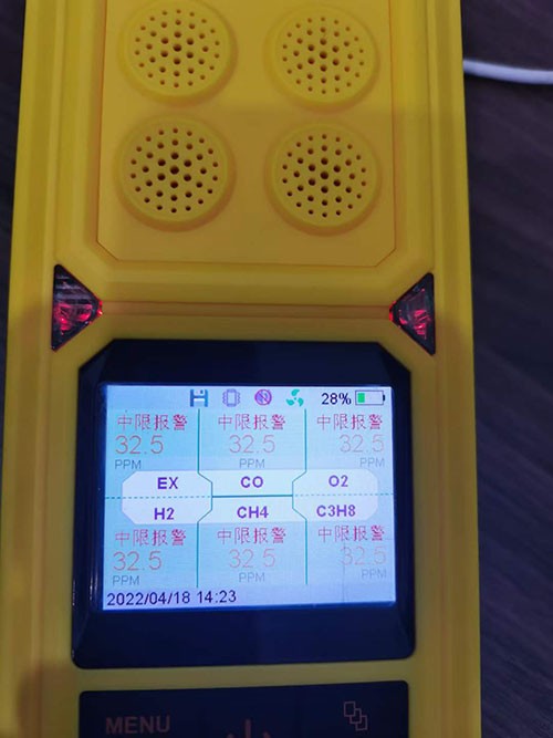 便攜腰跨式六合一氣體檢測儀