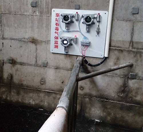 污水廠氣體檢測儀現(xiàn)場圖
